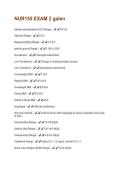 NUR155 EXAM 2 galen Questions and Answers with complete