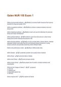 Galen NUR 155 Exam 1 Questions and Answers with complete