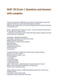 NUR 155 Exam 1 Questions and Answers with complete