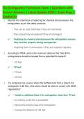Fire Extinguisher Technician Exam &vert; Questions with  Correct Answers &vert; Latest Update 2026 &vert; Exam Prep &vert;  Graded A&plus;