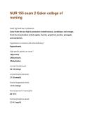 NUR 155 exam 2 Galen college of nursing Questions and Answers with complete