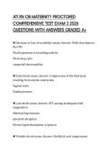 ATI RN OB MATERNITY PROCTORED COMPREHENSIVE TEST EXAM 3 2026 QUESTIONS WITH ANSWERS GRADED A&plus;
