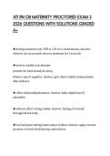 ATI RN OB MATERNITY PROCTORED EXAM 3 2026 QUESTIONS WITH SOLUTIONS GRADED A&plus;