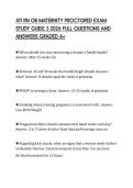 ATI RN OB MATERNITY PROCTORED EXAM STUDY GUIDE 3 2026 FULL QUESTIONS AND ANSWERS GRADED A&plus;
