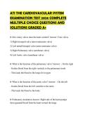 ATI THE CARDIOVASCULAR SYSTEM EXAMINATION TEST 2026 COMPLETE MULTIPLE CHOICE QUESTIONS AND SOLUTIONS GRADED A&plus;