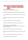 AMCA Study Guide Questions with Correct Answers 2026 &vert; Certified Medical Assistant &lpar;CMA&rpar; Exam Prep