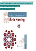 Full Test Bank Textbook of Basic Nursing 12th Edition Rosdahl Test Bank -Covers All Chapter 1-103 Complete