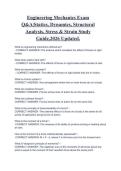 Engineering Mechanics Exam Q&A&vert;Statics&comma; Dynamics&comma; Structural Analysis&comma; Stress & Strain Study Guide&comma;2026 Updated&period; 