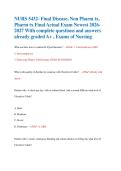 NURS 5432- Final Disease&comma; Non Pharm tx&comma;  Pharm tx Final Actual Exam Newest 2026 2027 With complete questions and answers  already graded A&plus; &comma; Exams of Nursing