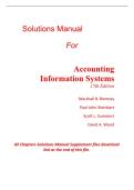 Solution Manual for Accounting Information Systems 15th Edition by Marshall B&period; Romney & Paul J&period; Steinbart &lpar;Latest 2026&sol;2027 Verified Update&rpar;