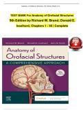 Test Bank &ndash; Anatomy of Orofacial Structures 9th Edition &vert; Brand & Isselhard 9780323831994 &vert; Chapters 1-36 with Verified Answers 