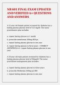 NR 601 FINAL EXAM UPDATED AND VERIFIED A&plus; QUESTIONS AND ANSWERS&comma;