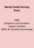 Mental Health Nursing &vert; Psychiatric Nursing Study Guide PDF