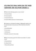 ATLS PRACTICE FINAL PAPER 2026 TEST PAPER QUESTIONS AND SOLUTIONS GRADED A&plus;