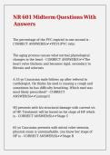 NR 601 Midterm Questions With Answers &comma;