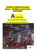 Auditing and Assurance Services &lpar;17th Edition&rpar; by Alvin A&period; Arens &ndash; Test Bank &vert; Exam-Ready Questions with Complete Coverage &lpar;Chapters 1&ndash;26&rpar;