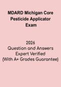 MDARD Michigan Core Pesticide Applicator Exam &vert; Study Guide and Practice Test PDF