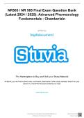NR565 &sol; NR 565 Final Exam Question Bank &lpar;Latest 2026 &sol; 2027&rpar;&colon; Advanced Pharmacology Fundamentals - Chamberlain