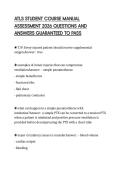 ATLS STUDENT COURSE MANUAL ASSESSMENT 2026 QUESTIONS AND ANSWERS GUARANTEED TO PASS