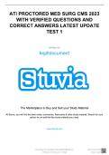 ATI PROCTORED MED SURG CMS 2026&sol;2027 WITH VERIFIED QUESTIONS AND CORRECT ANSWERS LATEST UPDATE GUARANTEED PASS&excl;&excl;&excl;