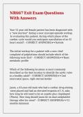NR667 Exit Exam Questions With Answers