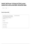 MGMT 402 Exam 1 &lpar;Fricke&rpar; ACTUAL exam&colon; QUESTION AND ANSWERS UPDATED 2026