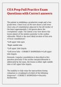 CEA Prep Full Practice Exam Questions with Correct answers