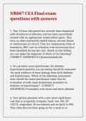 NR667 CEA Final exam questions with answers