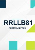RRLLB81  Portfolio Pack  2026  - Distinction Guaranteed