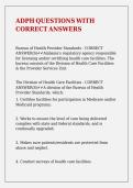 ADPH QUESTIONS WITH CORRECT ANSWERS