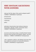 HHE 350 EXAM 2 QUESTIONS WITH ANSWERS