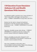 150 Question Exam Simulator Alabama Life and Health Questions With Answers &comma;