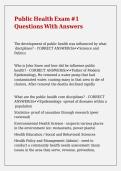 Public Health Exam -1 Questions With Answers