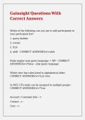 Gainsight Questions With Correct Answers