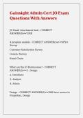 Gainsight Admin Cert JO Exam Questions With Answers&period;