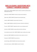 NUR 210 EXAM 2 QUESTIONS WITH  CORRECT ANSWERS 2026&sol;2027 
