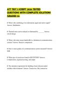 ATT TEST 3 SCRIPT 2026 TESTED QUESTIONS WITH COMPLETE SOLUTIONS GRADED A&plus;