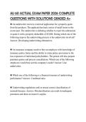 AU 60 ACTUAL EXAM PAPER 2026 COMPLETE QUESTIONS WITH SOLUTIONS GRADED A&plus;