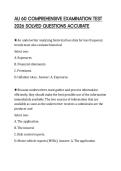 AU 60 COMPREHENSIVE EXAMINATION TEST 2026 SOLVED QUESTIONS ACCURATE