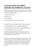 AU 60 EXAM SCRIPT 2026 VERIFIED QUESTIONS AND ANSWERS FULL SOLUTION