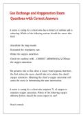 Gas Exchange and Oxygenation Exam Questions with Correct Answers 