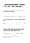 AU 60 MISSED PRACTICE TEST EXAM FINAL SCRIPT 2026 COMPLETE SOLUTION SET