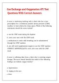 Gas Exchange and Oxygenation ATI Test Questions With Correct Answers&period;