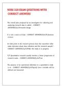 NURS 328 EXAM QUESTIONS WITH CORRECT ANSWERS &comma;