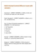 NACA Animal Control Officers I exam with answers