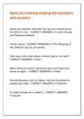 Basic Aco training study guide questions with answer