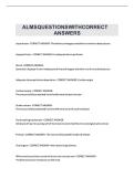 ALMS Questions with Correct Answers 2026 &vert; Army Learning Management System &lpar;ALMS&rpar; Exam Study Guide