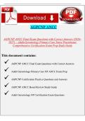 AGPCNP ANCC Final Exam Questions with Correct Answers &lpar;2026&ndash;2027&rpar; &ndash; Adult-Gerontology Primary Care Nurse Practitioner Comprehensive Certification Exam Prep Study Guide