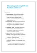 Medical Surgical Nursing NGN style Questions and Answers 