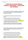 CAPSTONE ATI NCLEX MEDICAL SURGICAL ASSESSMENT 1 QUESTIONS AND ANSWERS 